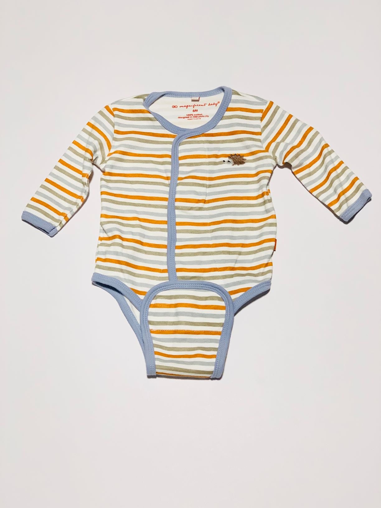 Striped magnetic bodysuit - Size 6 months