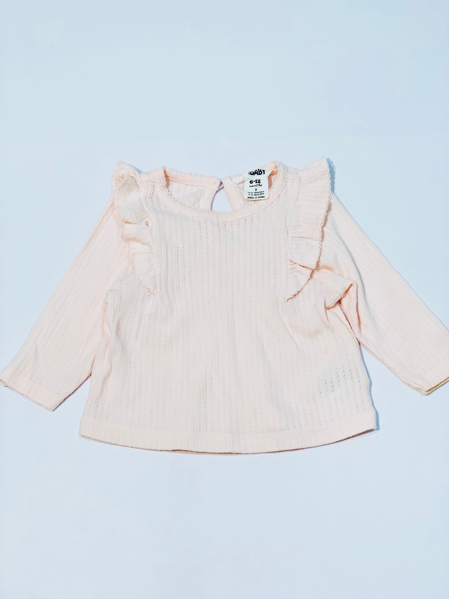 Pink flutter sleeve top - Size 0