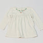 Embroidered spotty top - Size 9-12 months