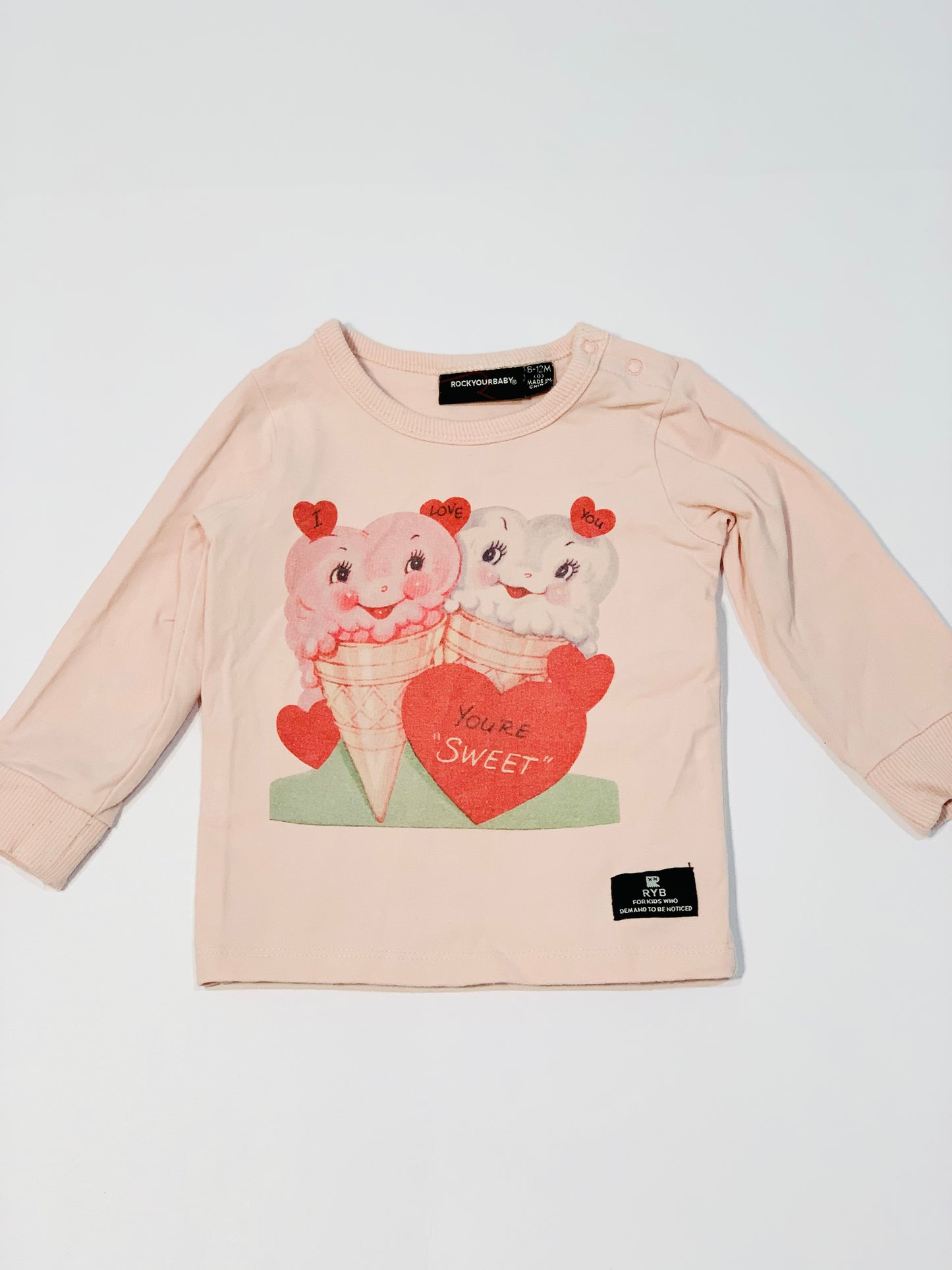"You're Sweet" ice cream top - Size 0