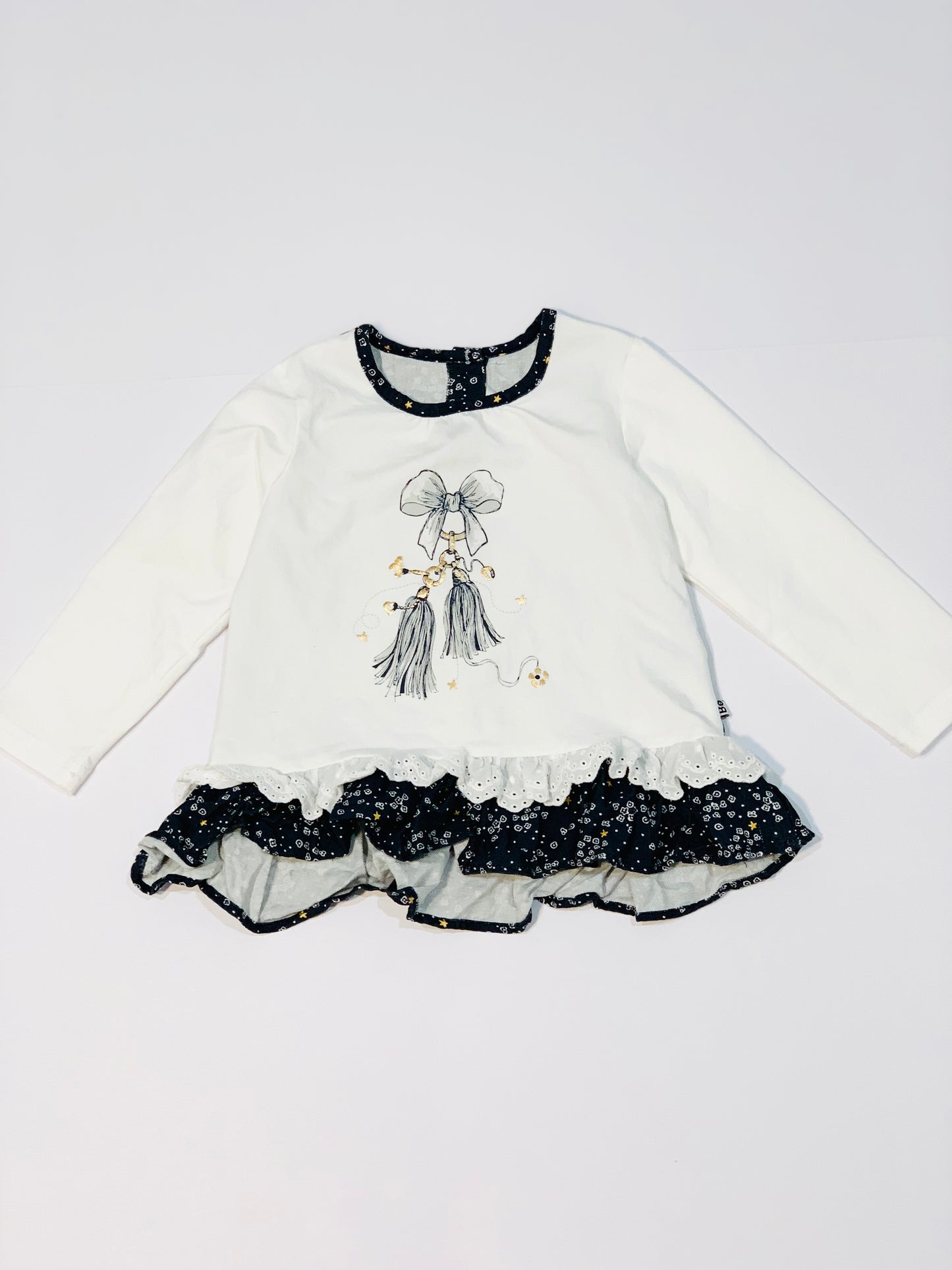 Bow peplum top - Size 9-12 months
