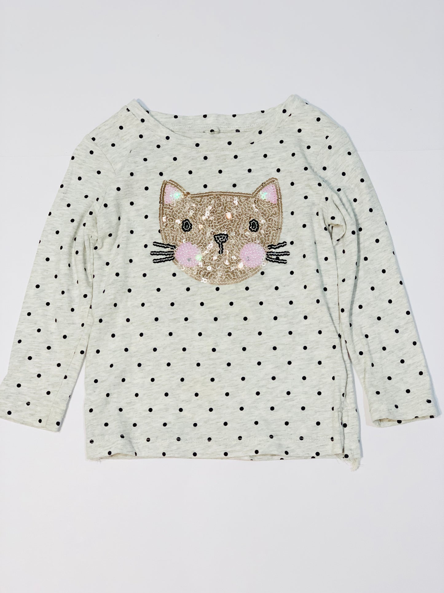 Sequined cat top - Size 3