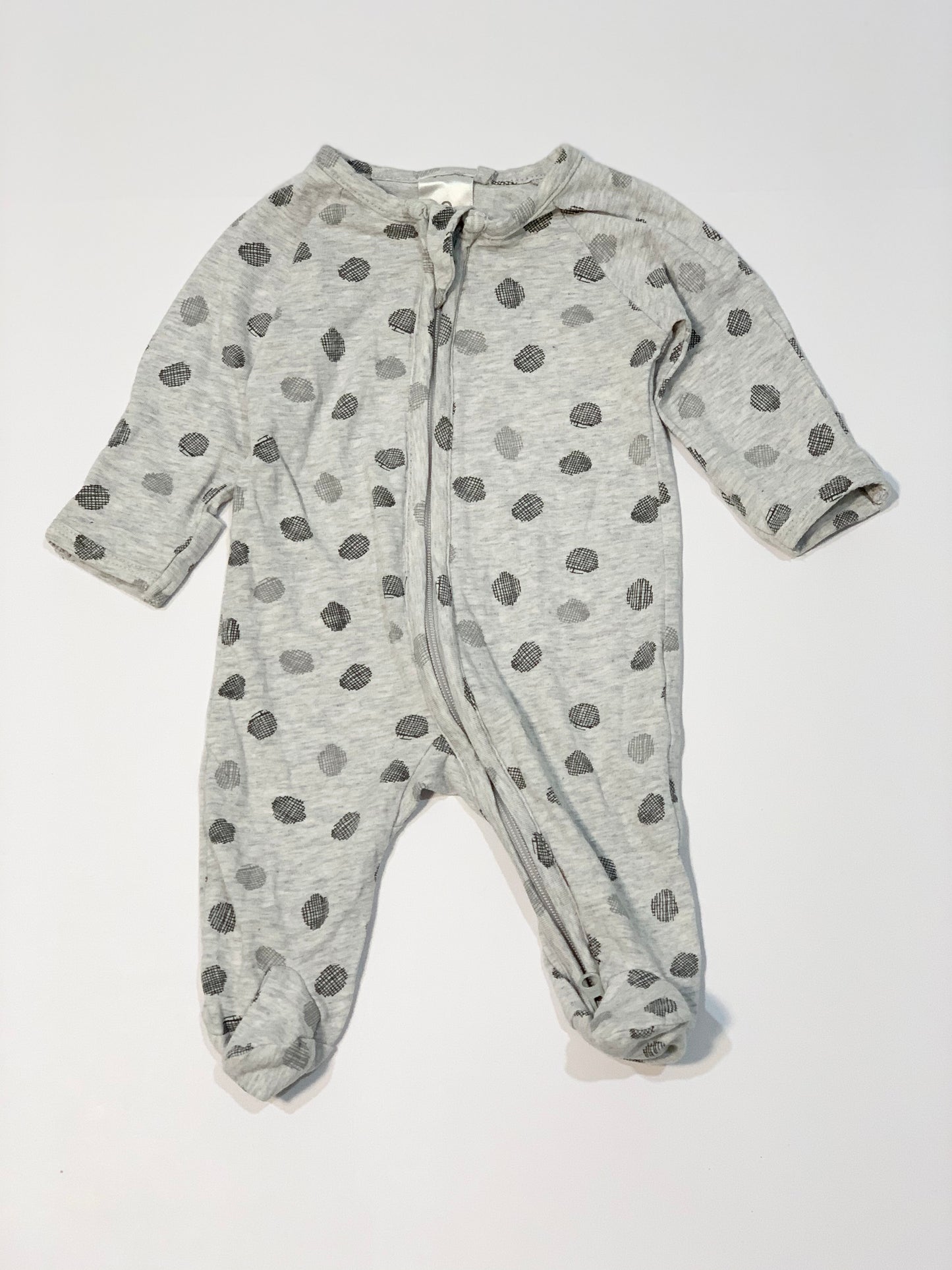 Grey zip onesie - Size 0000