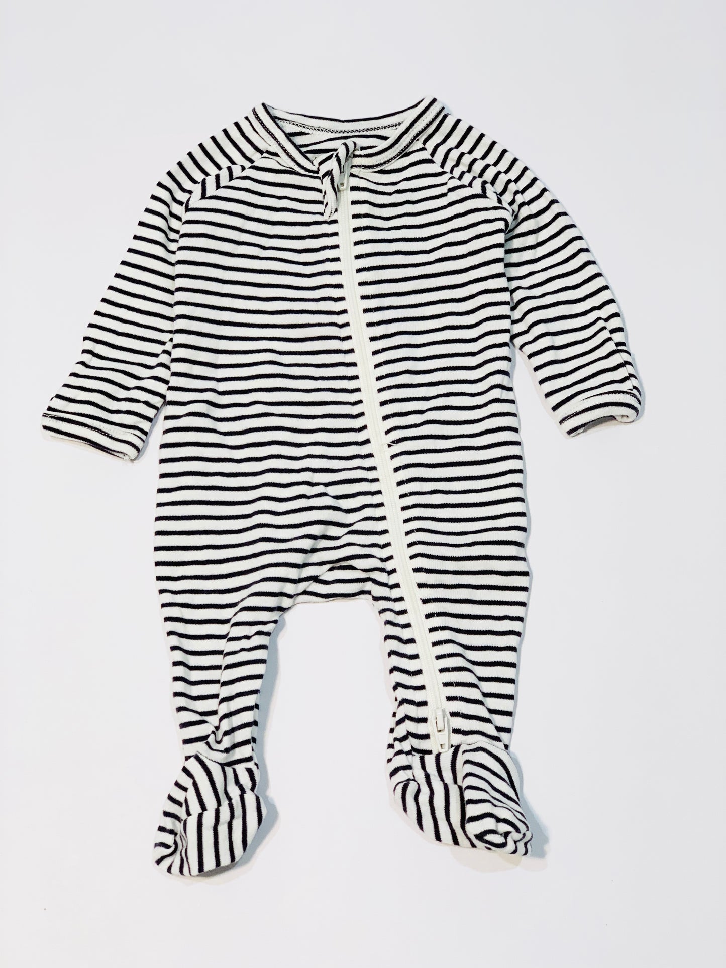 Striped zip onesie - Size 0000