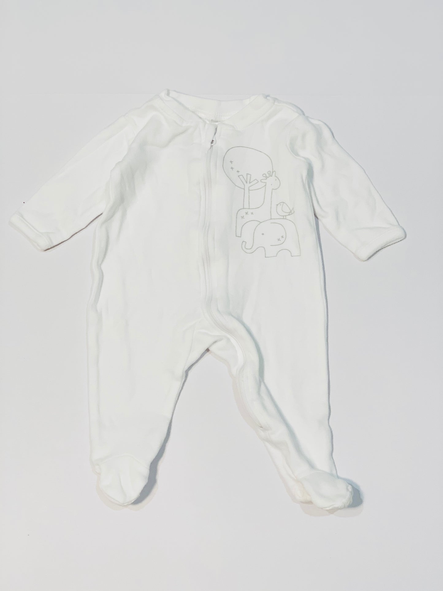 White zip onesie - Size 0000