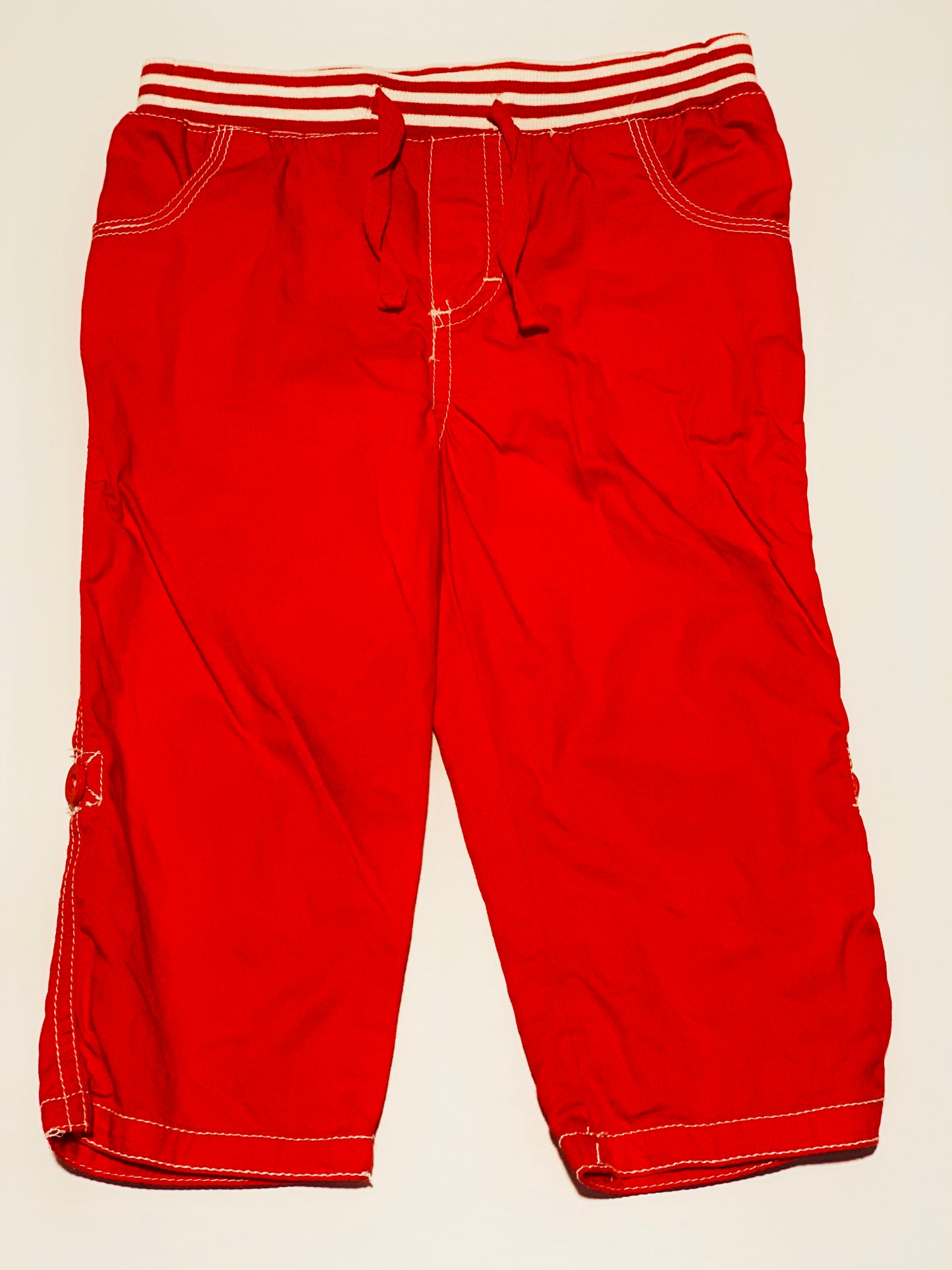 Red cotton pants - Size 18-24 months