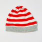 Red stripe beanie - Size 3-9 months