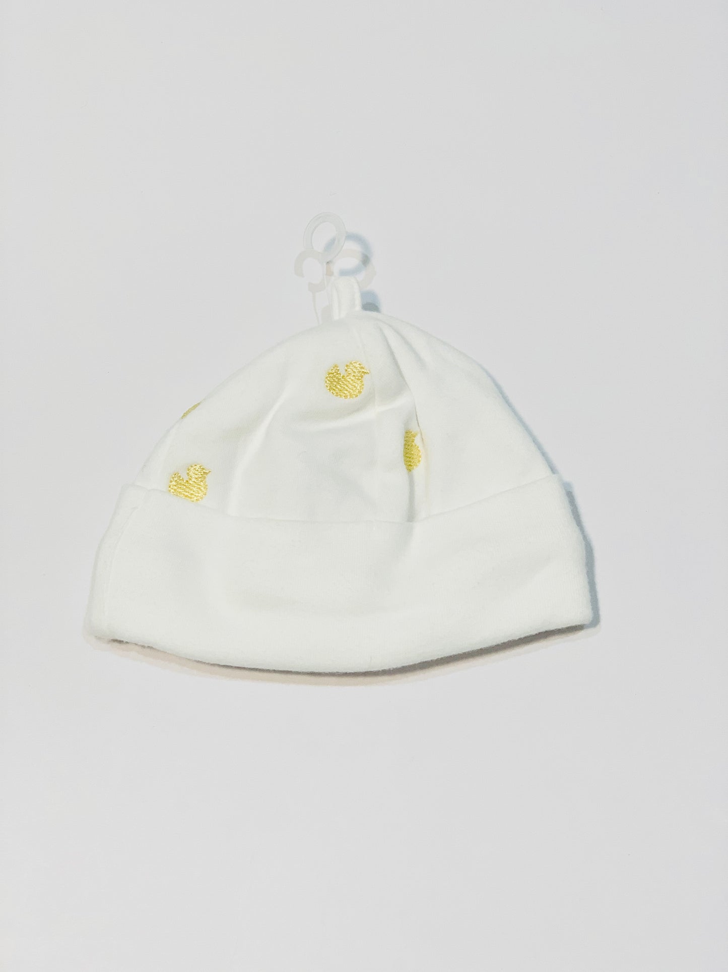 Yellow duck beanie - Size newborn