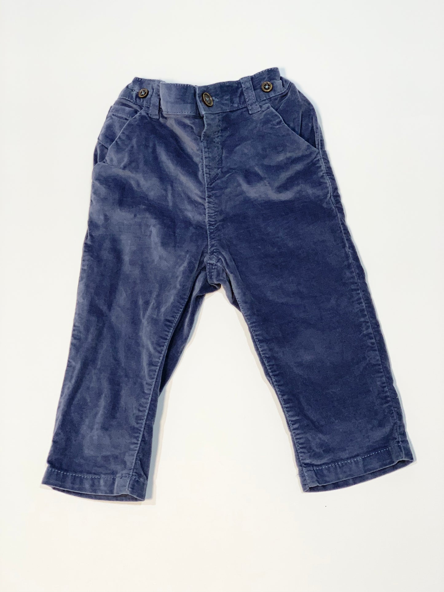 Blue velour pants - Size 18 months