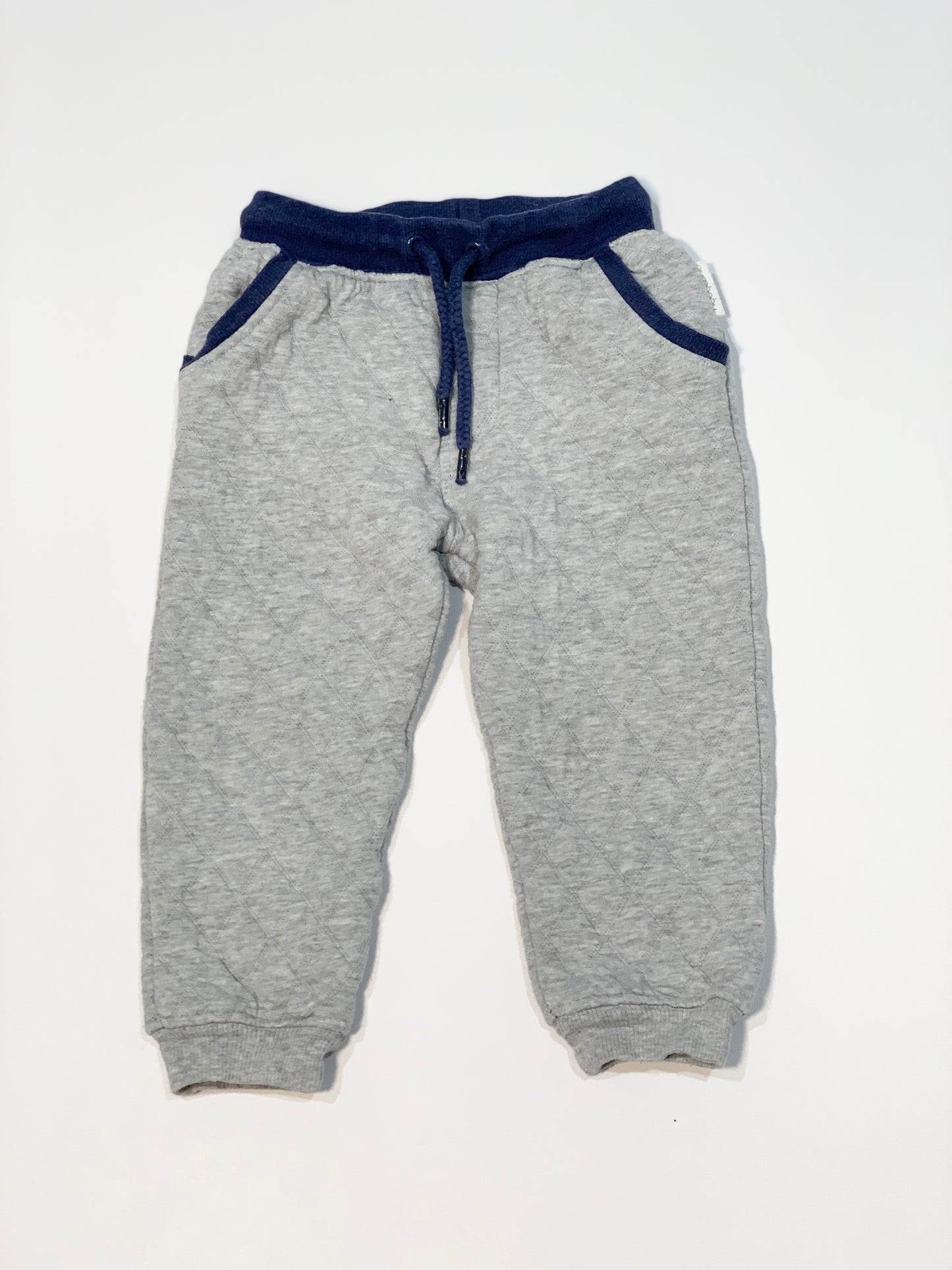 Grey quilted trackies - Size 2
