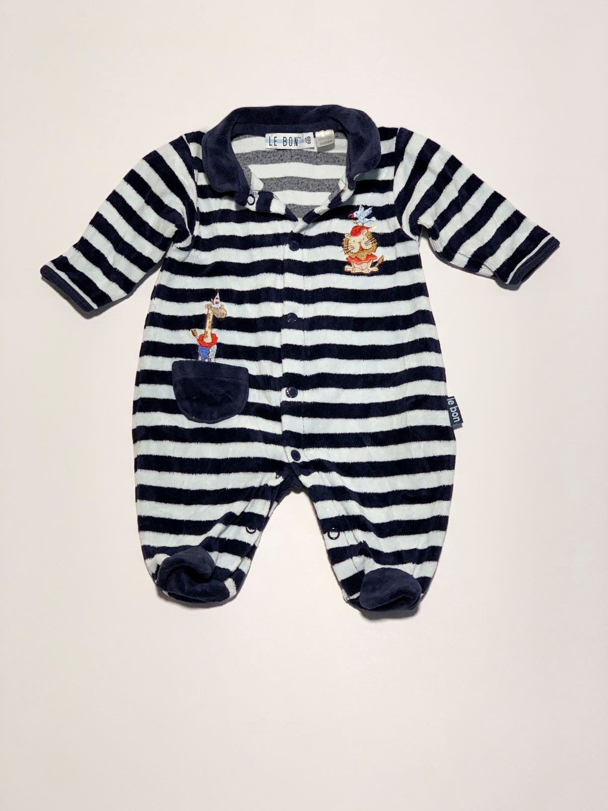 Velour circus onesie - Size 000