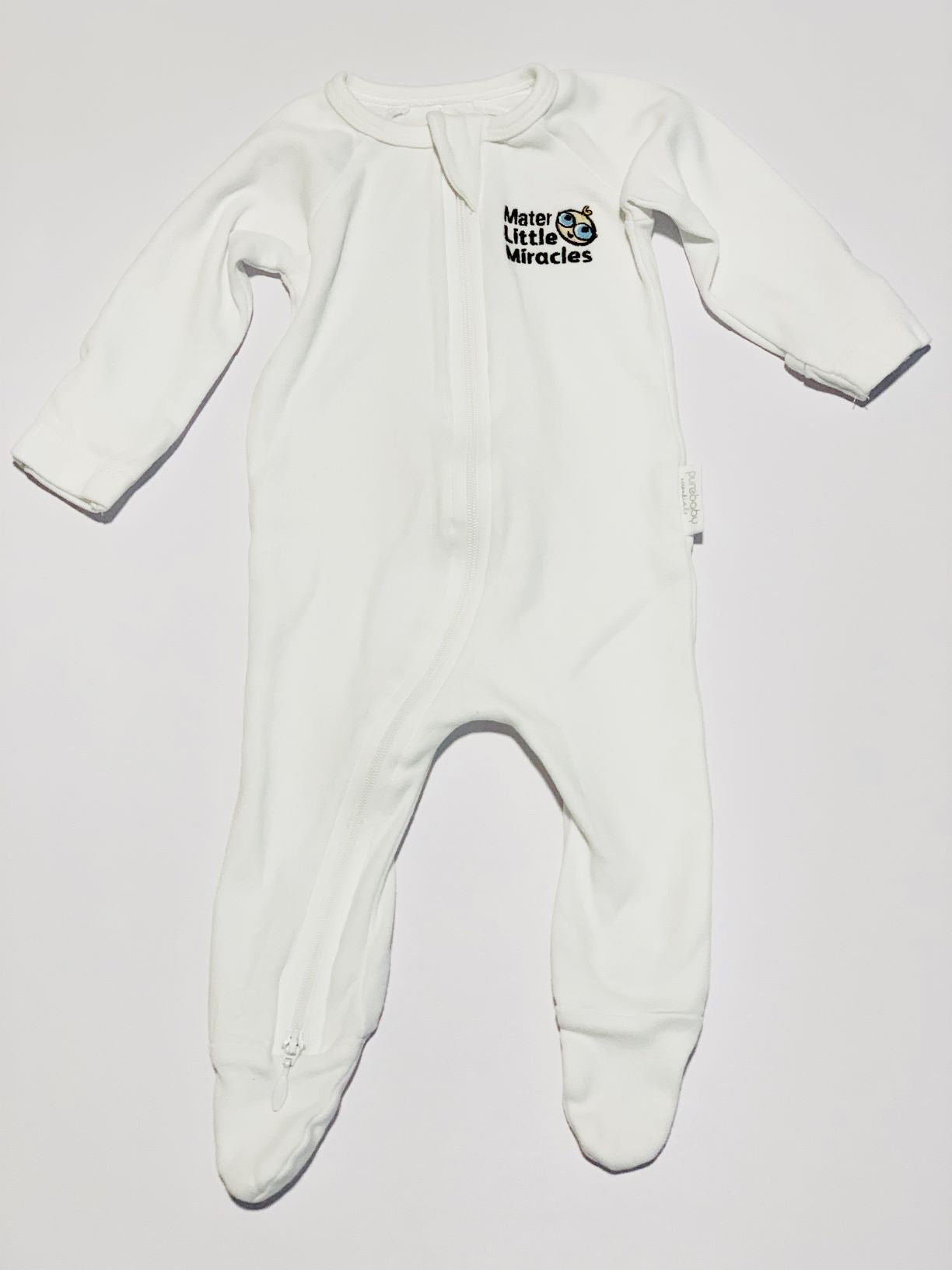 White zip onesie - Size 000