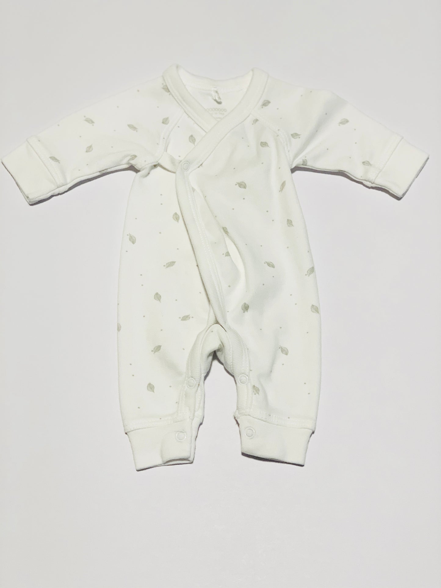 Grey leaf onesie - Size 0000000