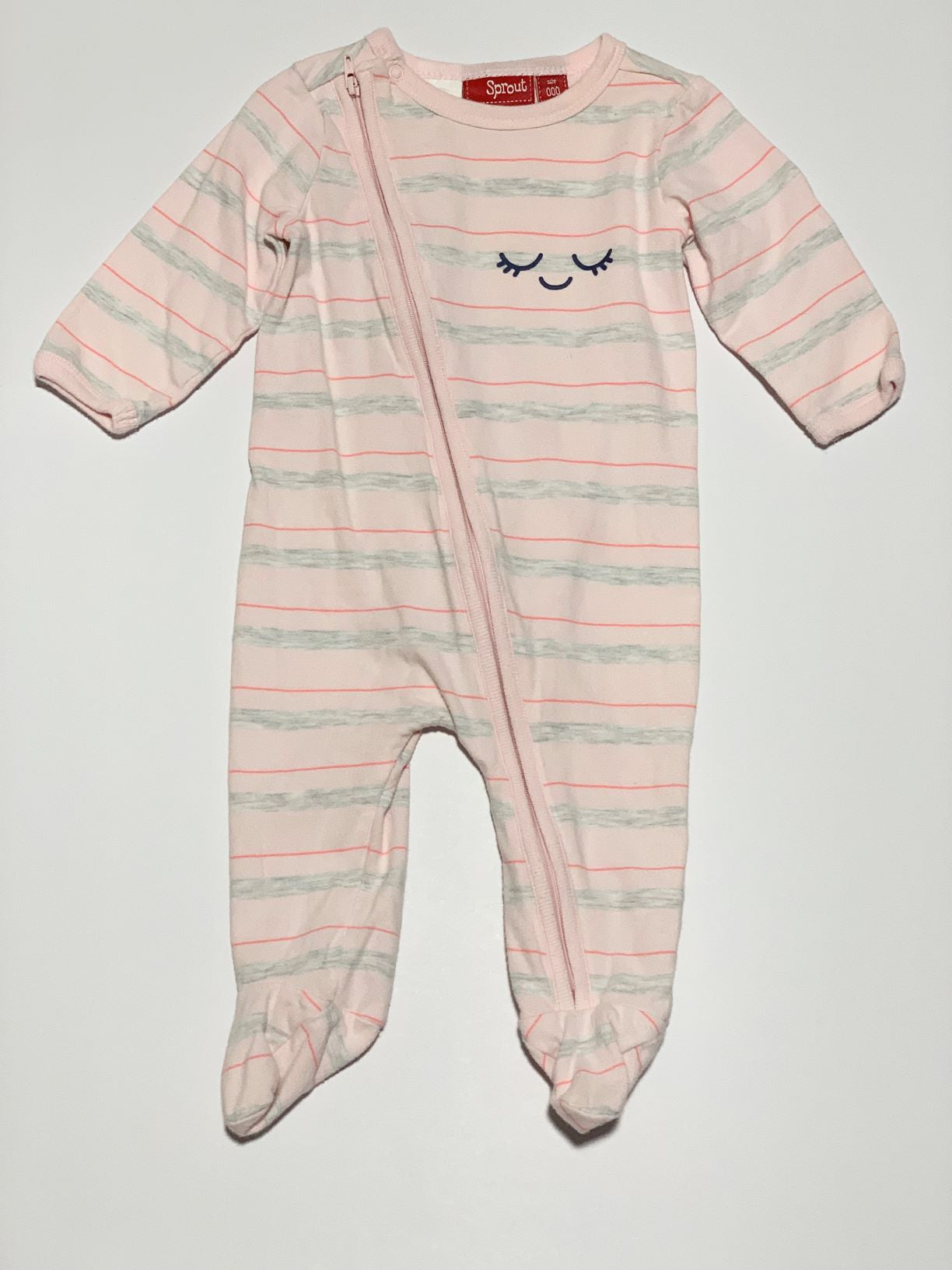 Striped zip onesie - Size 000