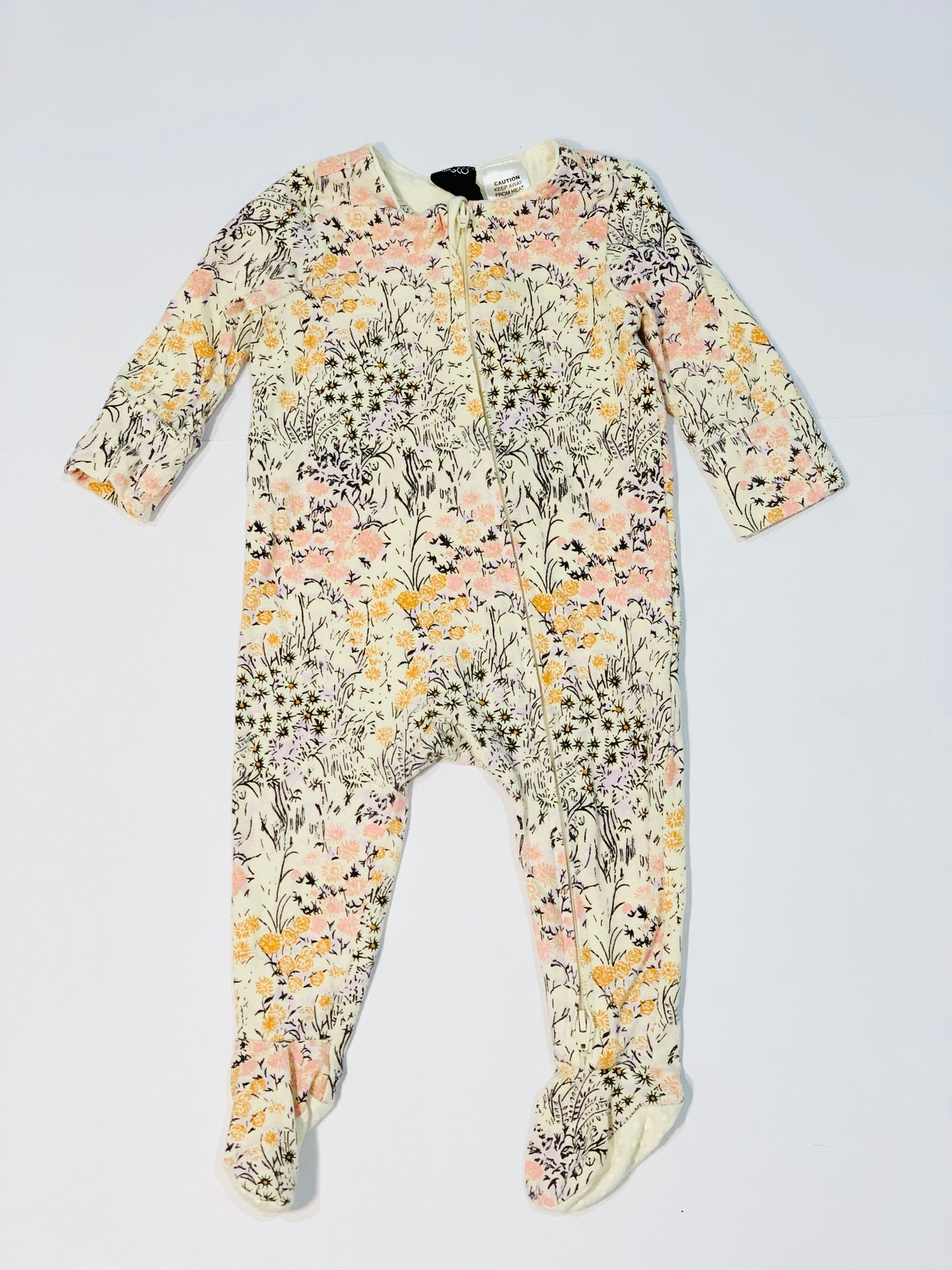 Floral zip onesie - Size 00