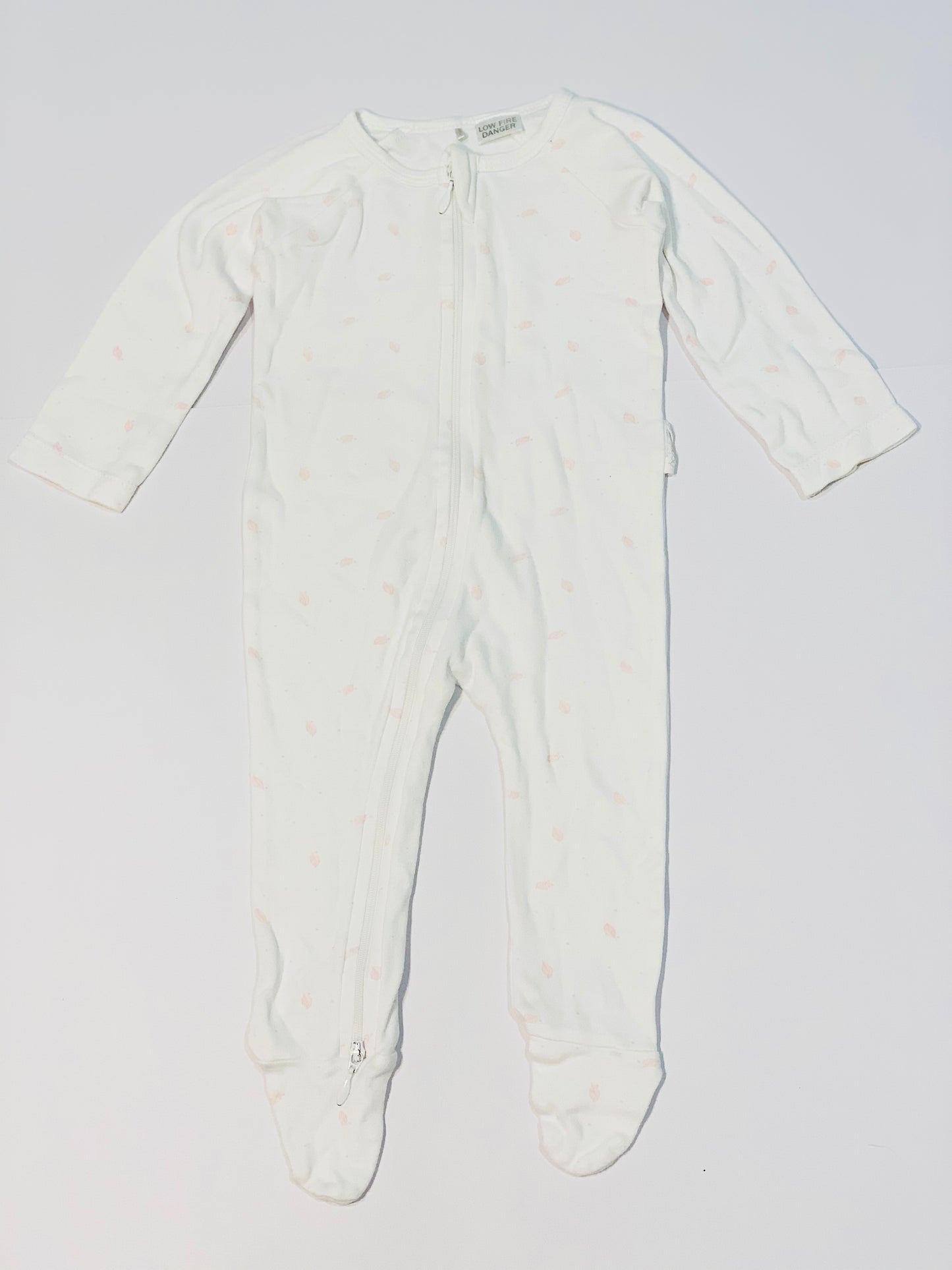 Pink leaf zip onesie - Size 00
