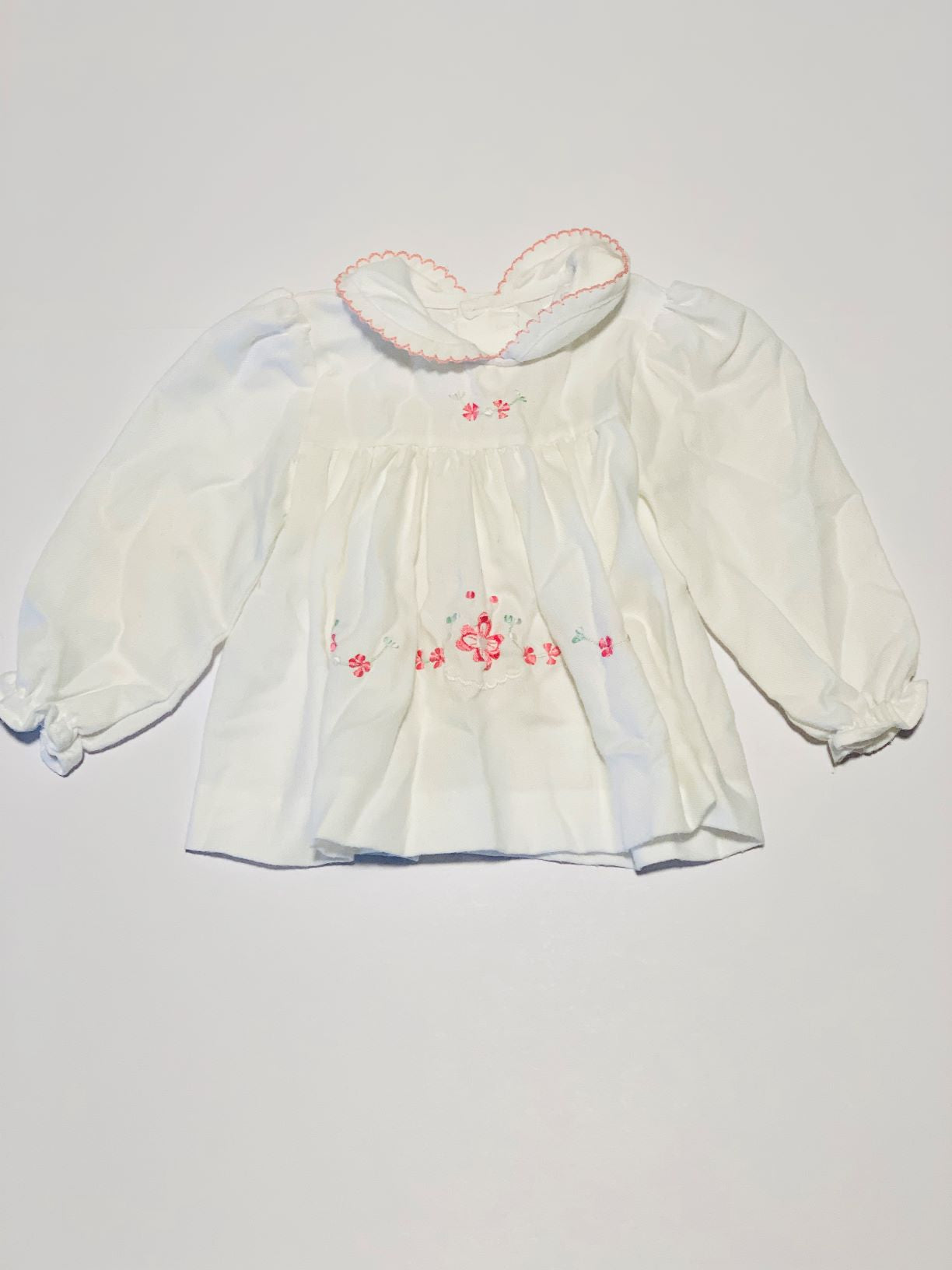 Vintage white floral top - Size 3 months