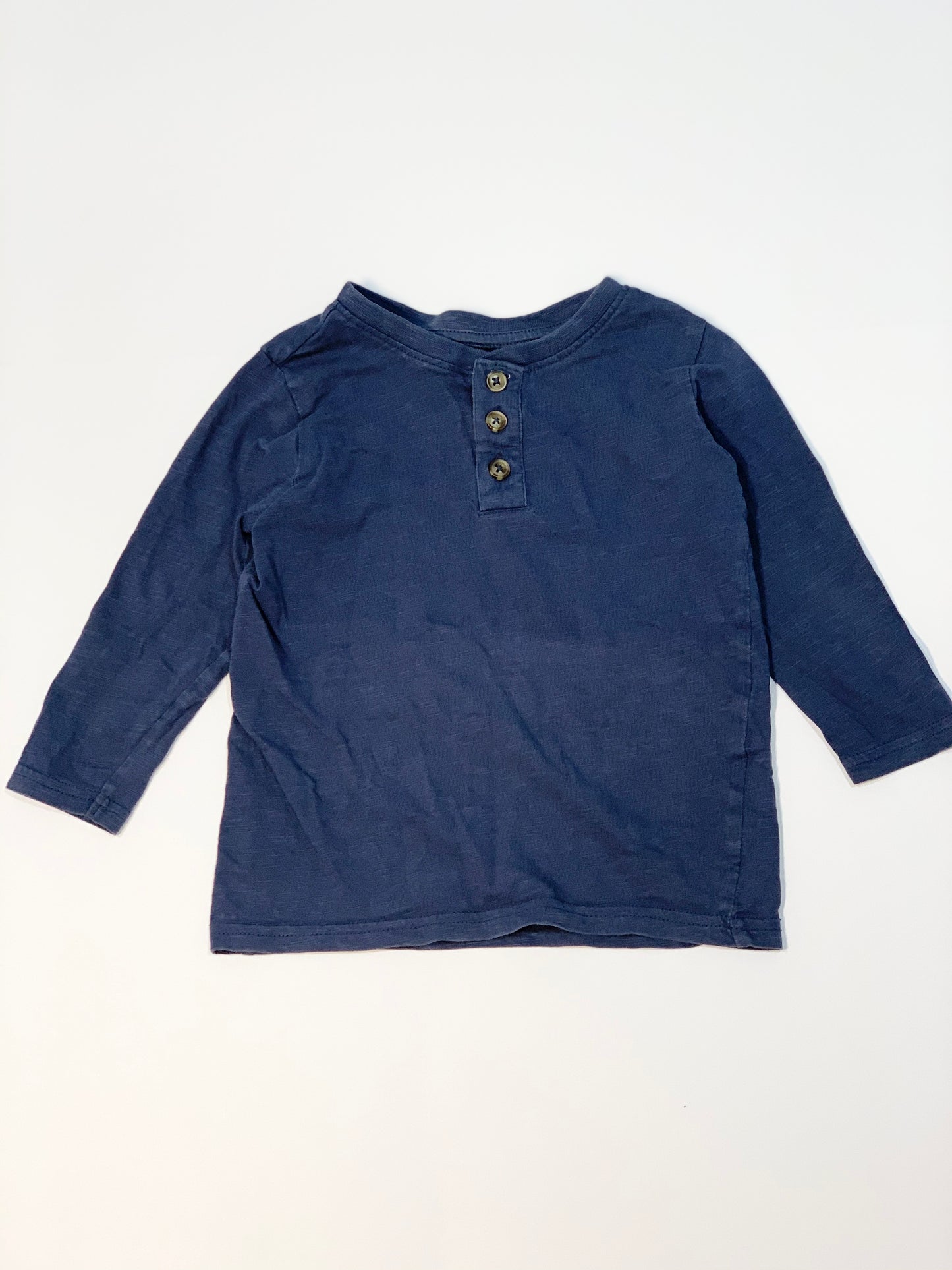 Navy button top - Size 1