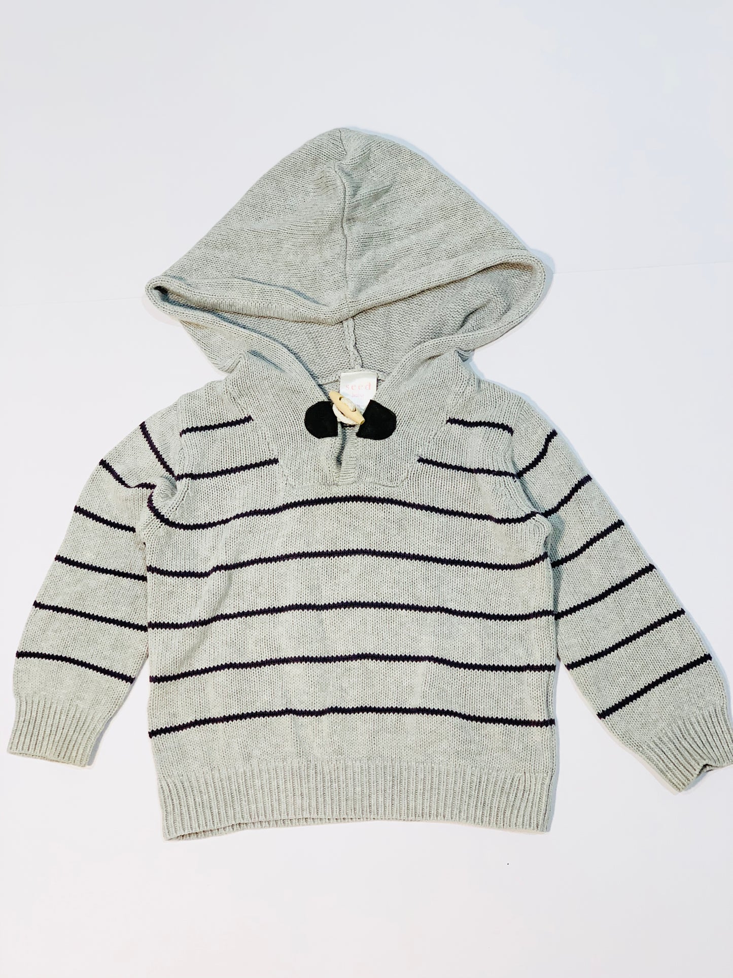 Grey knit hoodie - Size 1