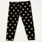Glitter heart cropped leggings - Size 2