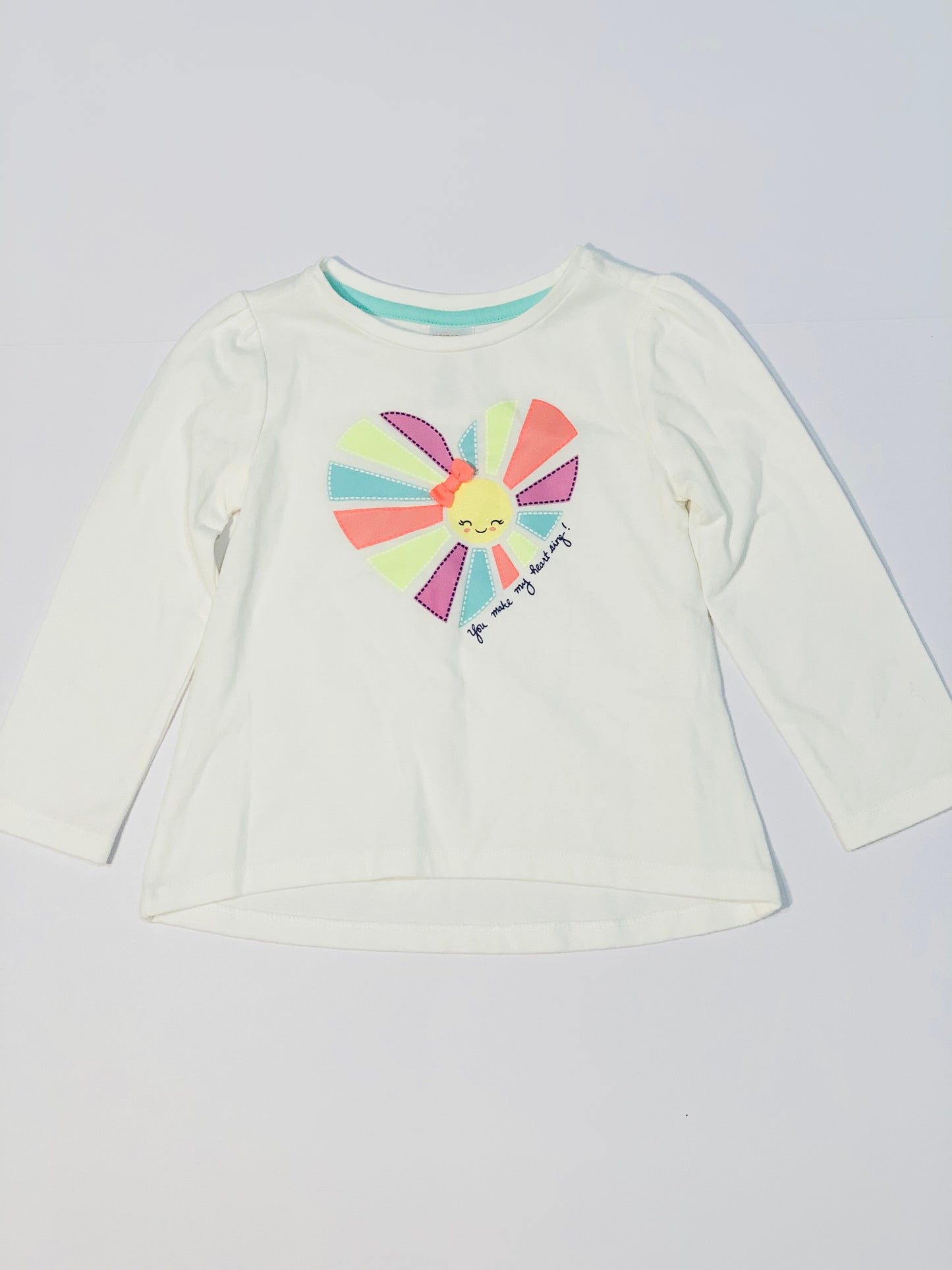 White heart top - Size 2