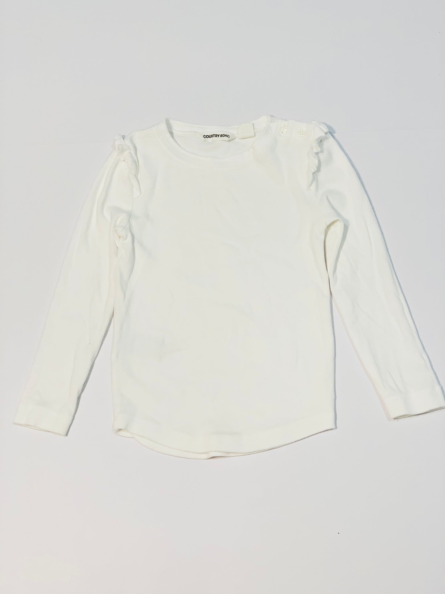 Ribbed flutter sleeve top - Size 2