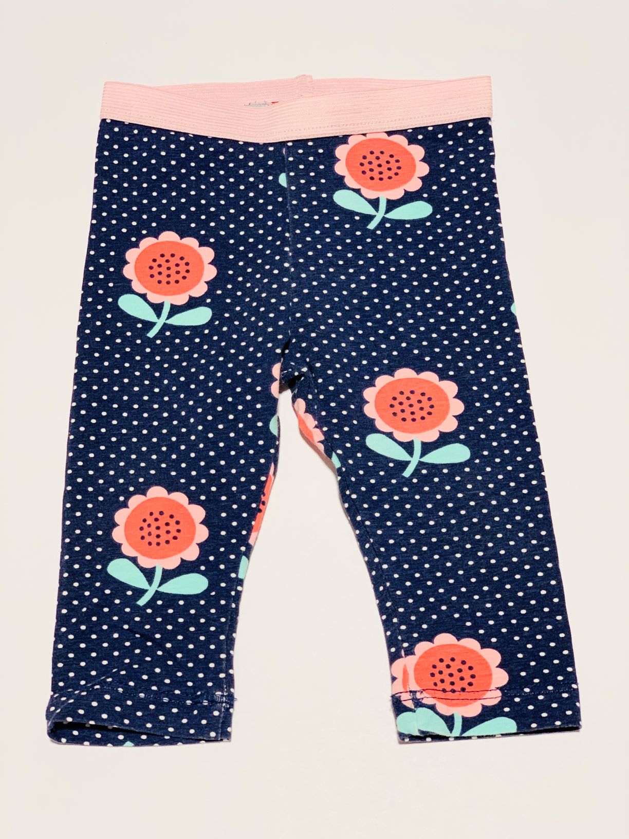 Navy flower leggings - Size 000