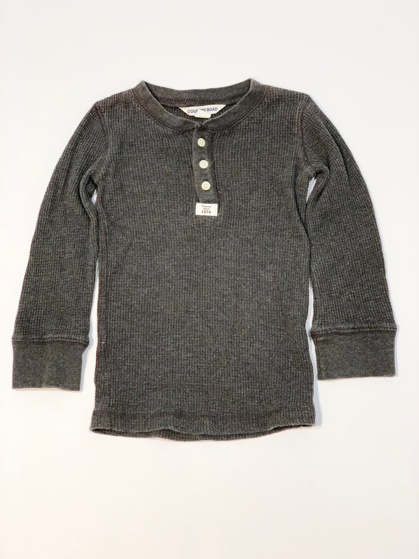Grey waffle top - Size 3