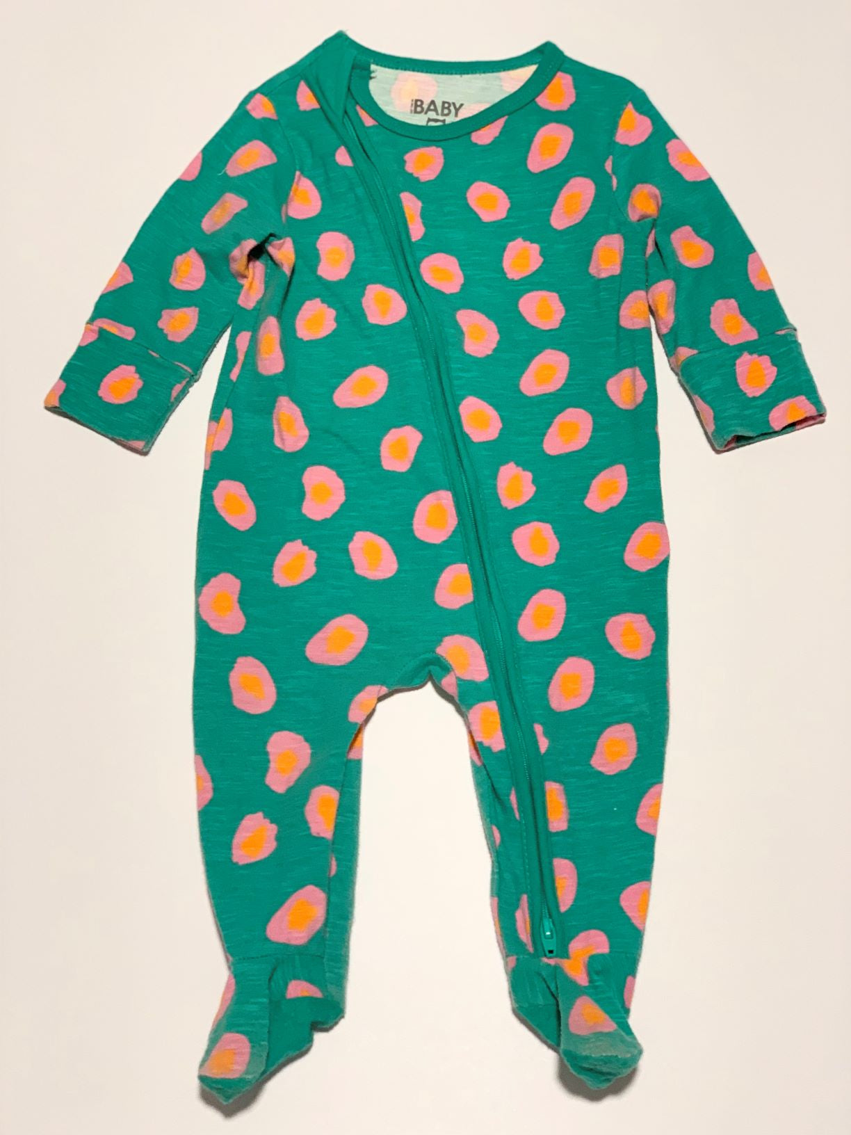 Green zip onesie - Size 00