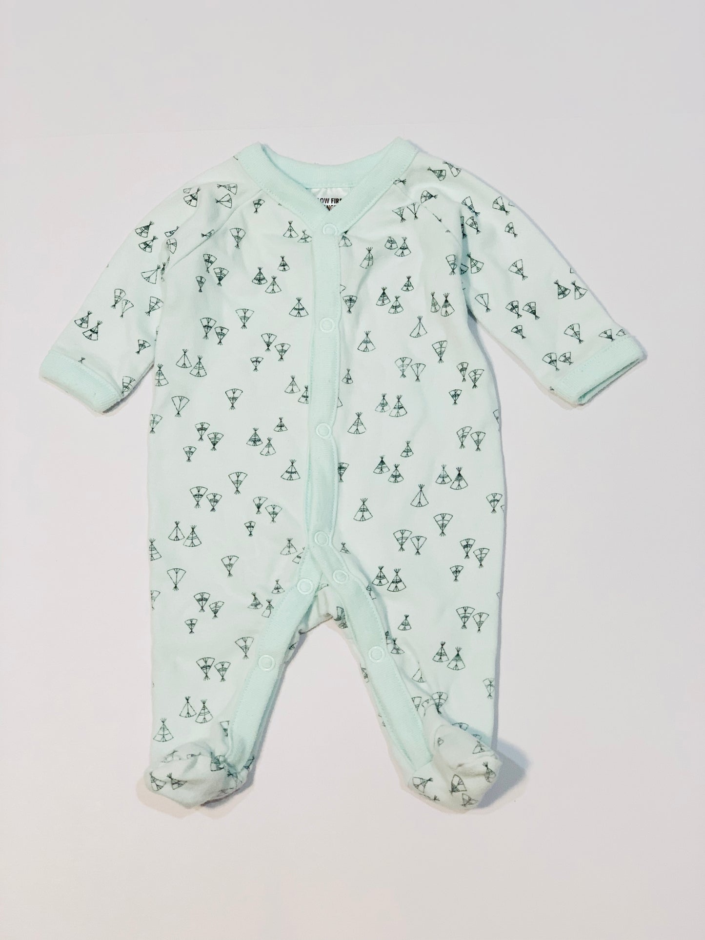 Green teepee onesie - Size 0000
