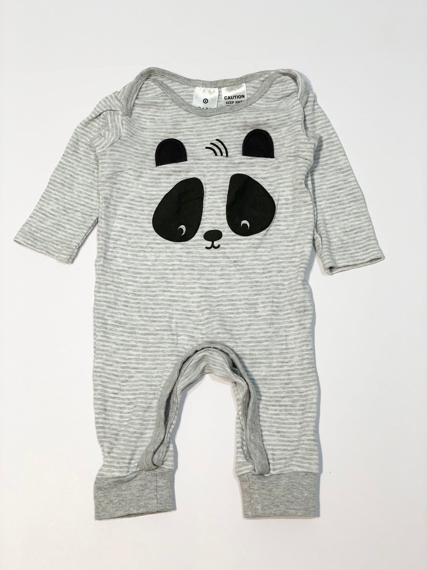 Grey panda onesie - Size 0000