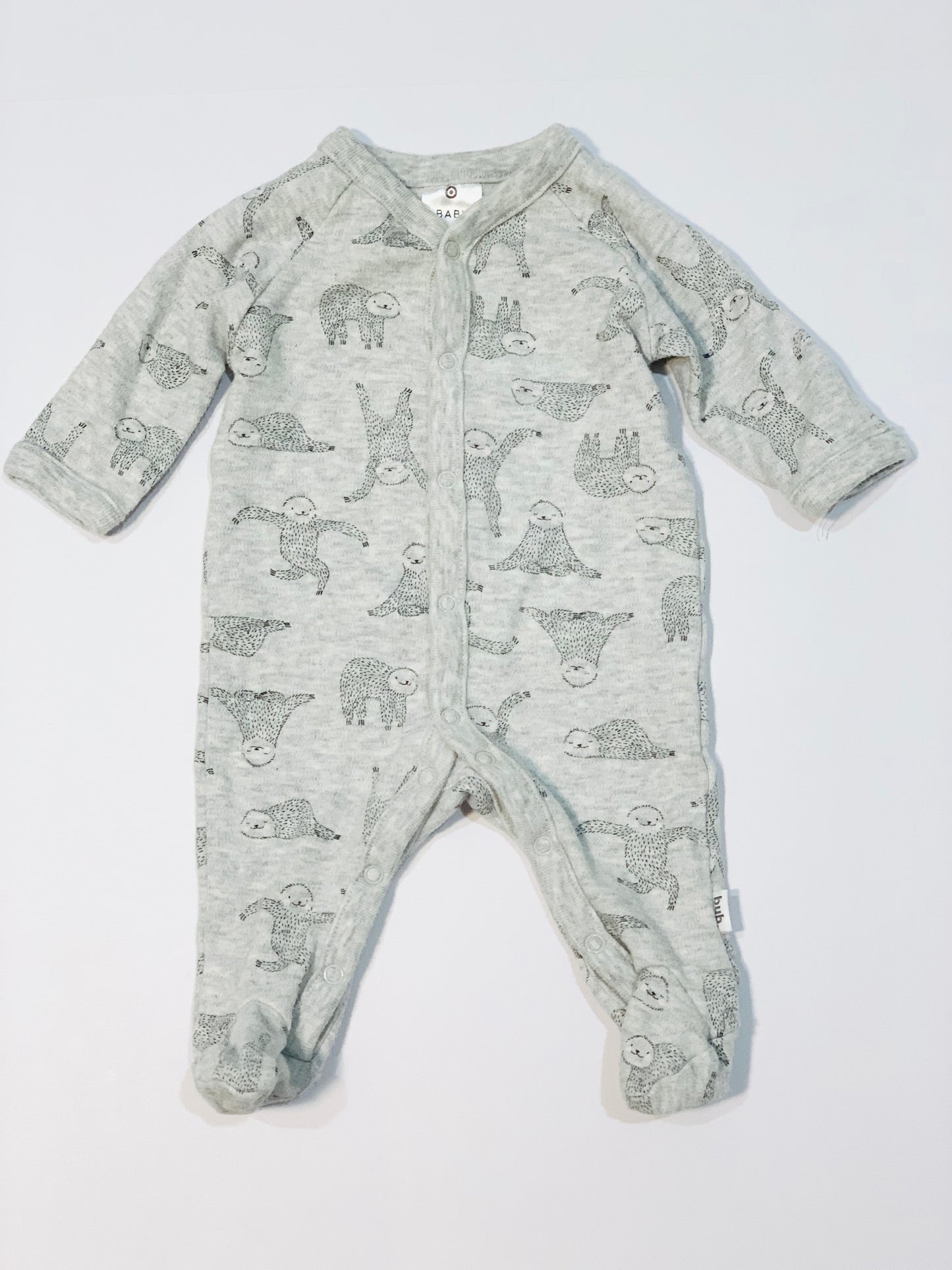 Grey sloth onesie - Size 0000
