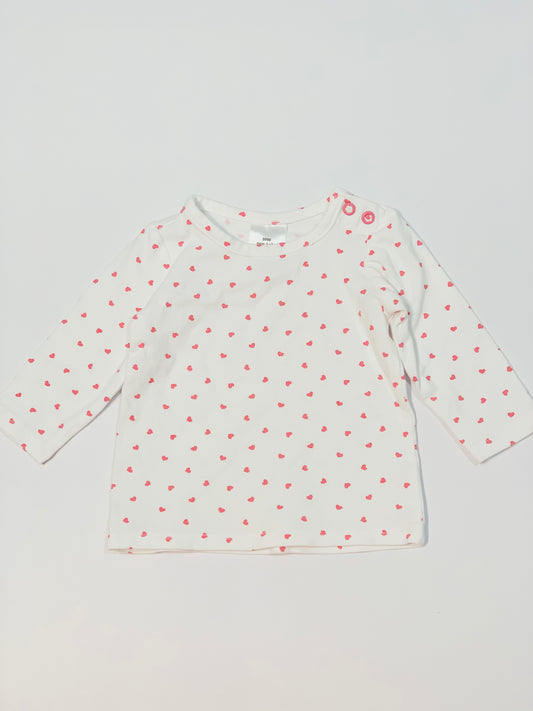 Pink hearts top - Size 0000