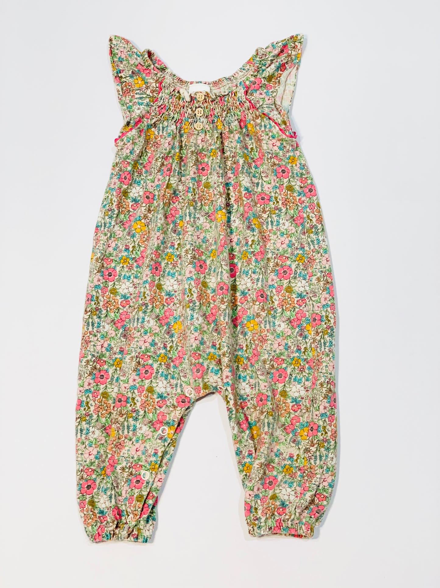 Floral romper - Size 9-12 months