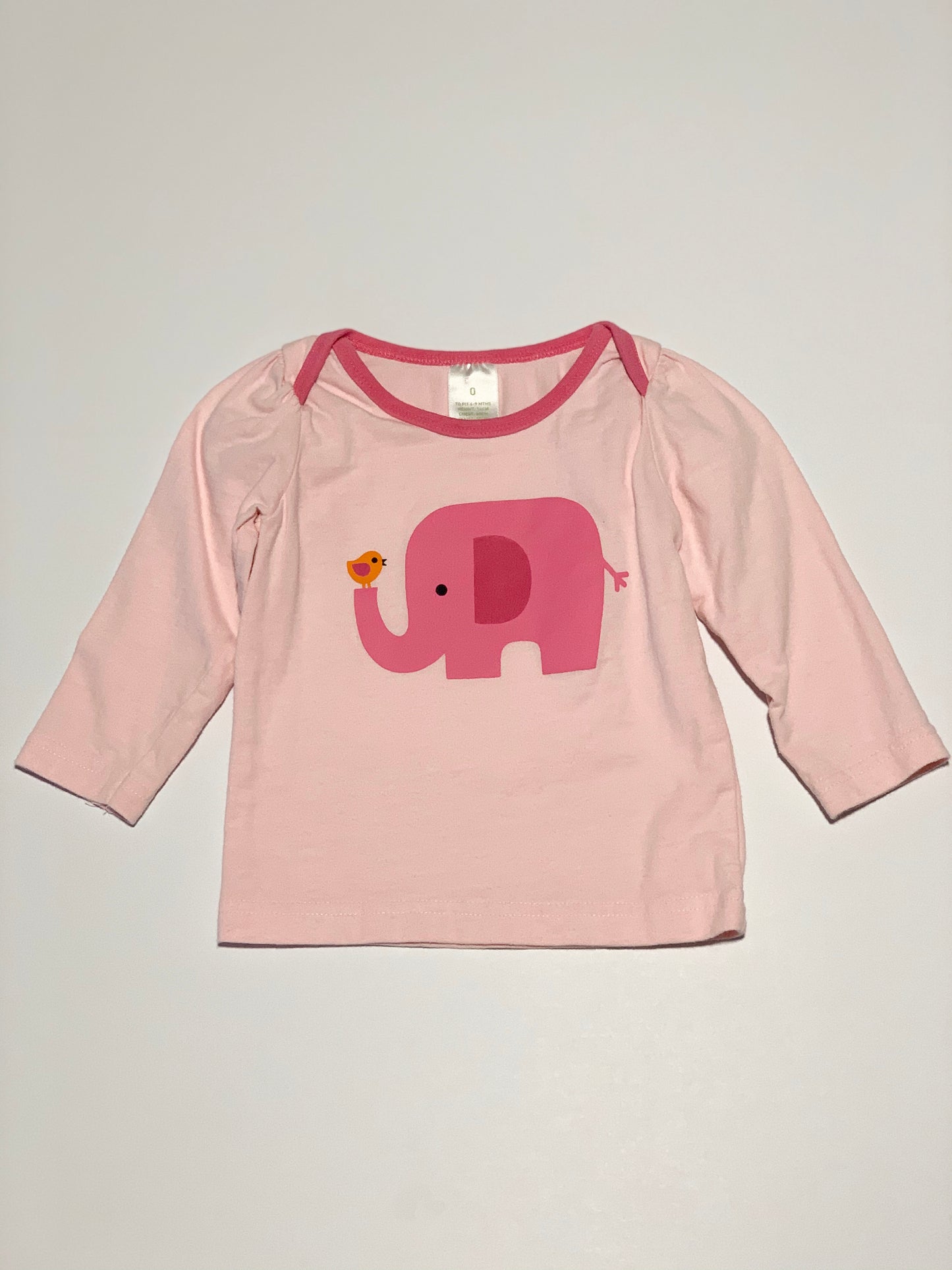 Pink elephant top - Size 0