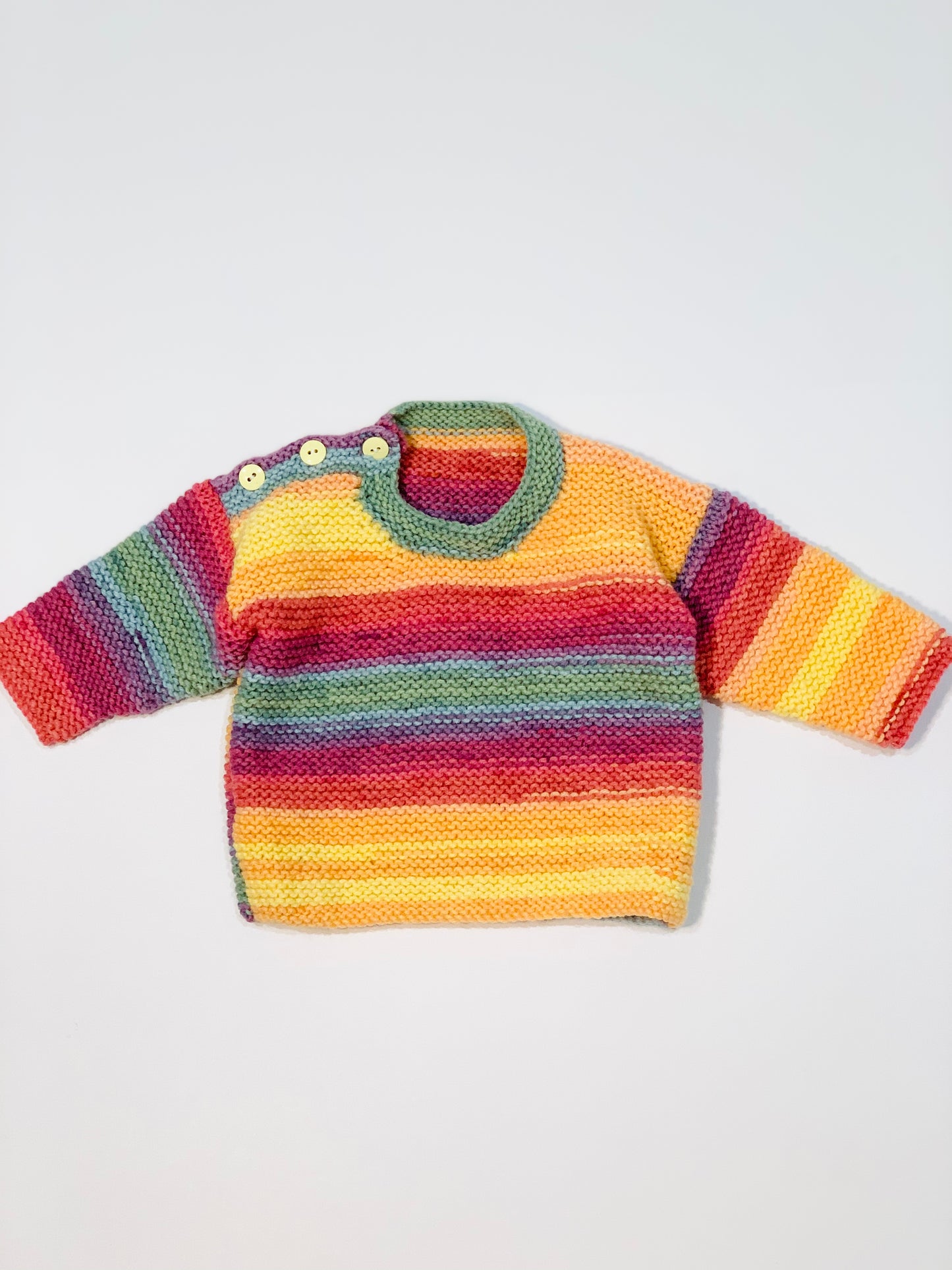 Rainbow knit jumper - Size 6-9 months