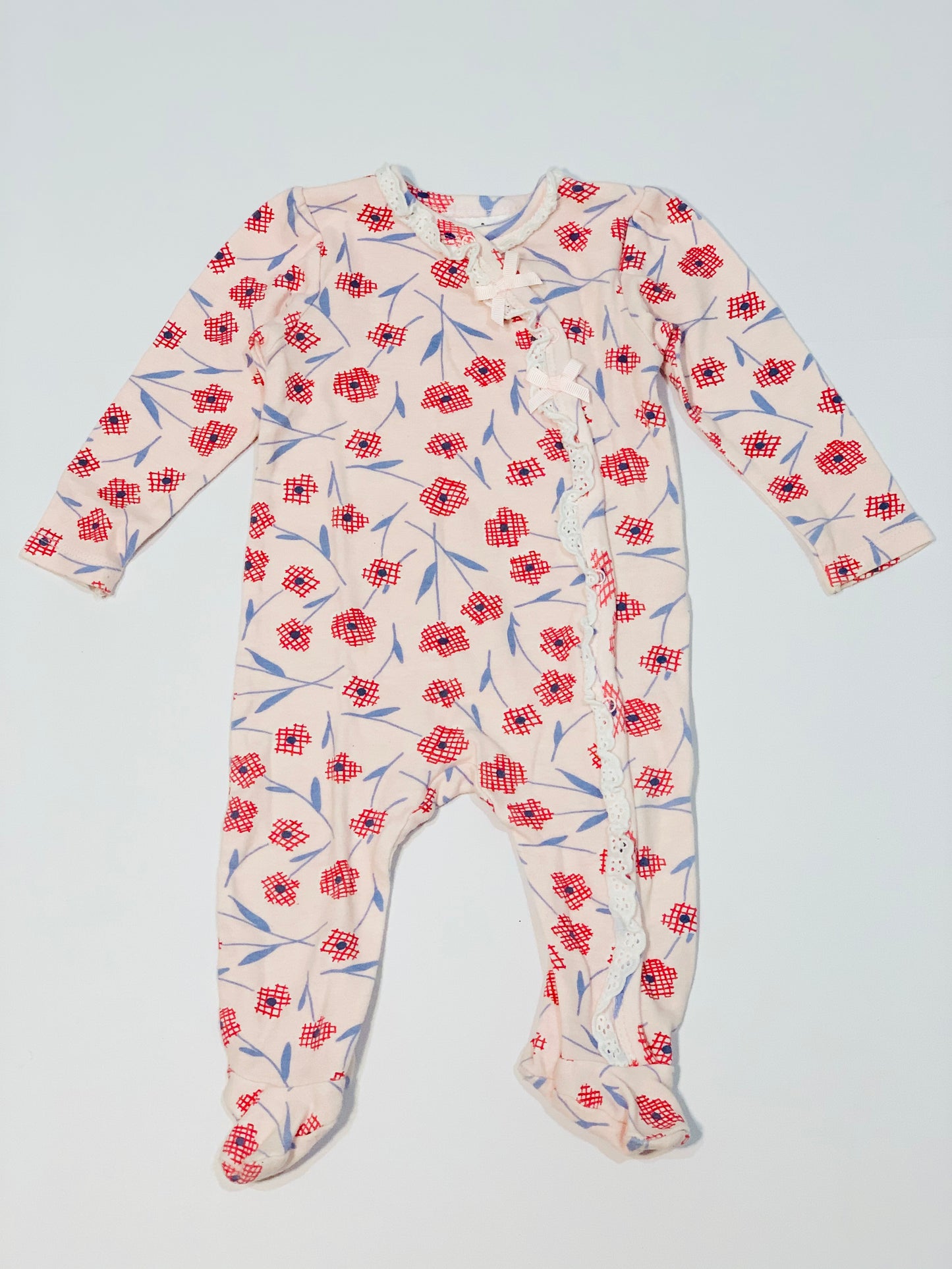 Floral onesie - Size 6-9 months