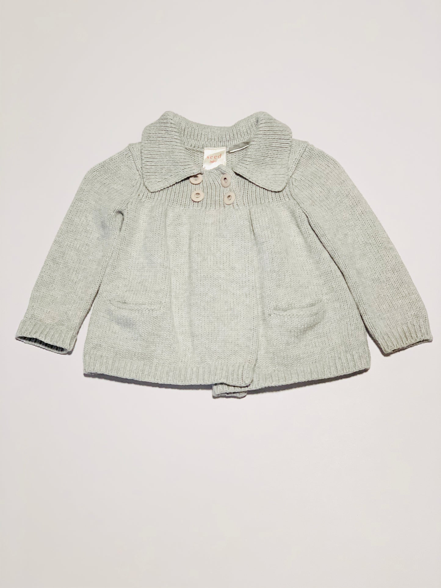 Grey knit jacket - Size 0