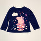 Navy Peppa Pig top - Size 1