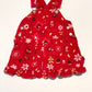 Red corduroy pinafore - Size 1