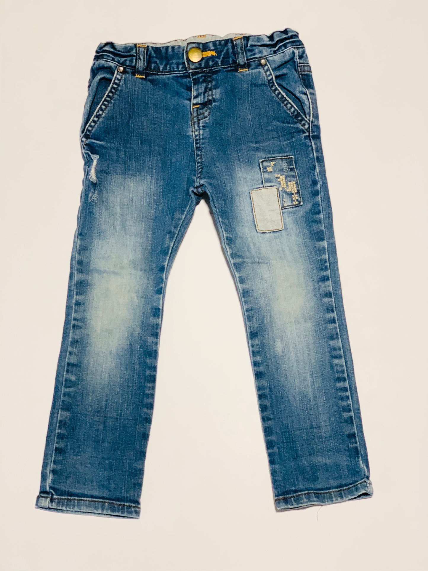 Patch denim jeans - Size 24-36 months