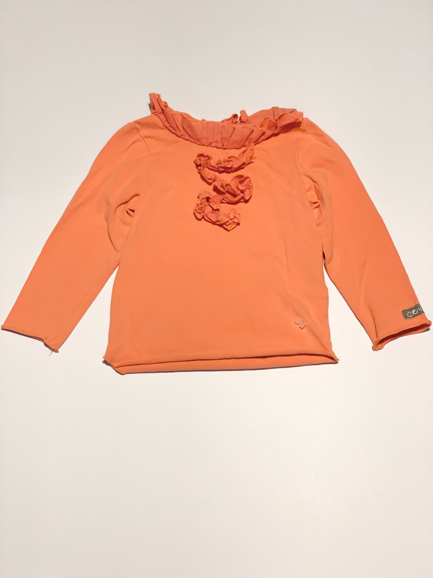 Orange frill top - Size 18-24 months