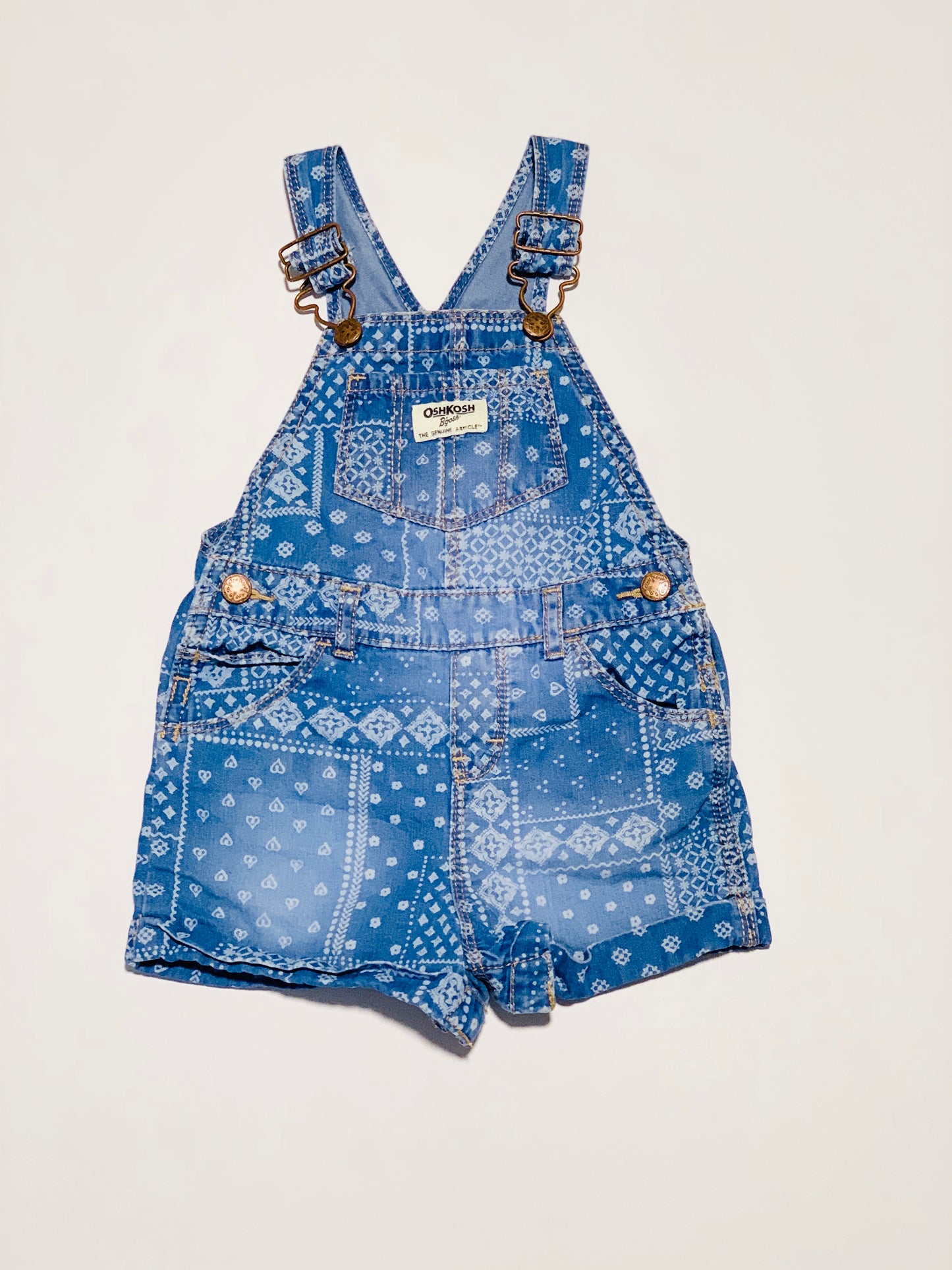 Blue patterned overalls - Size 2