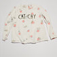 White Cat-Chy top - Size 2-3