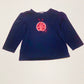Navy ladybug top - Size 00