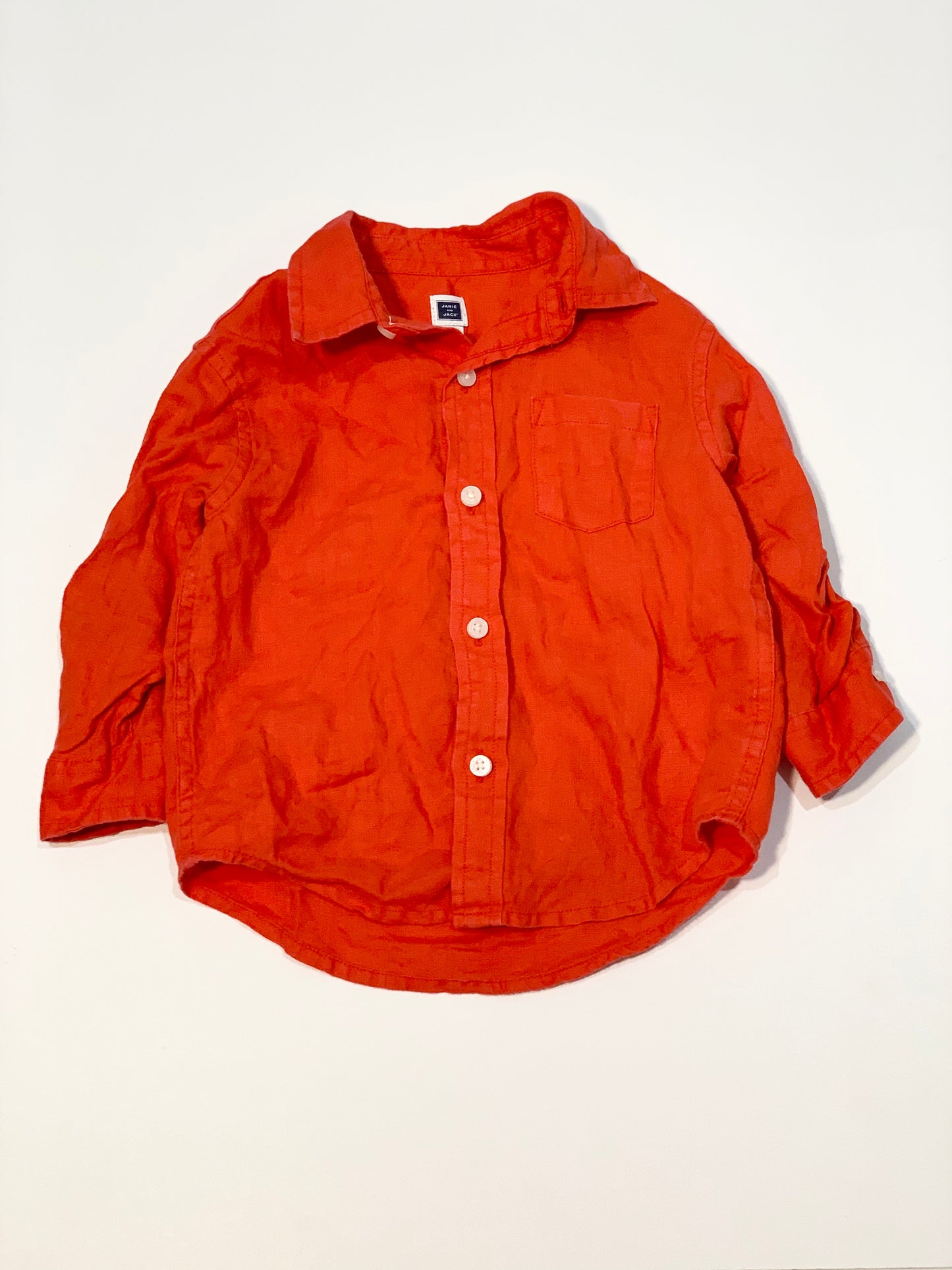 Red linen shirt - Size 1
