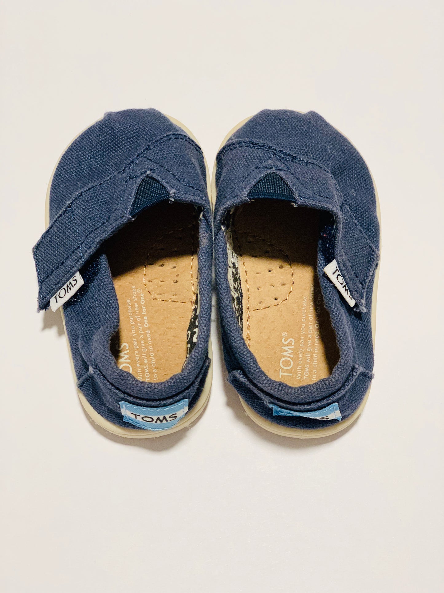 Navy Toms shoes - Size EU19.5