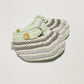 Cotton knit booties - size 0-3 months