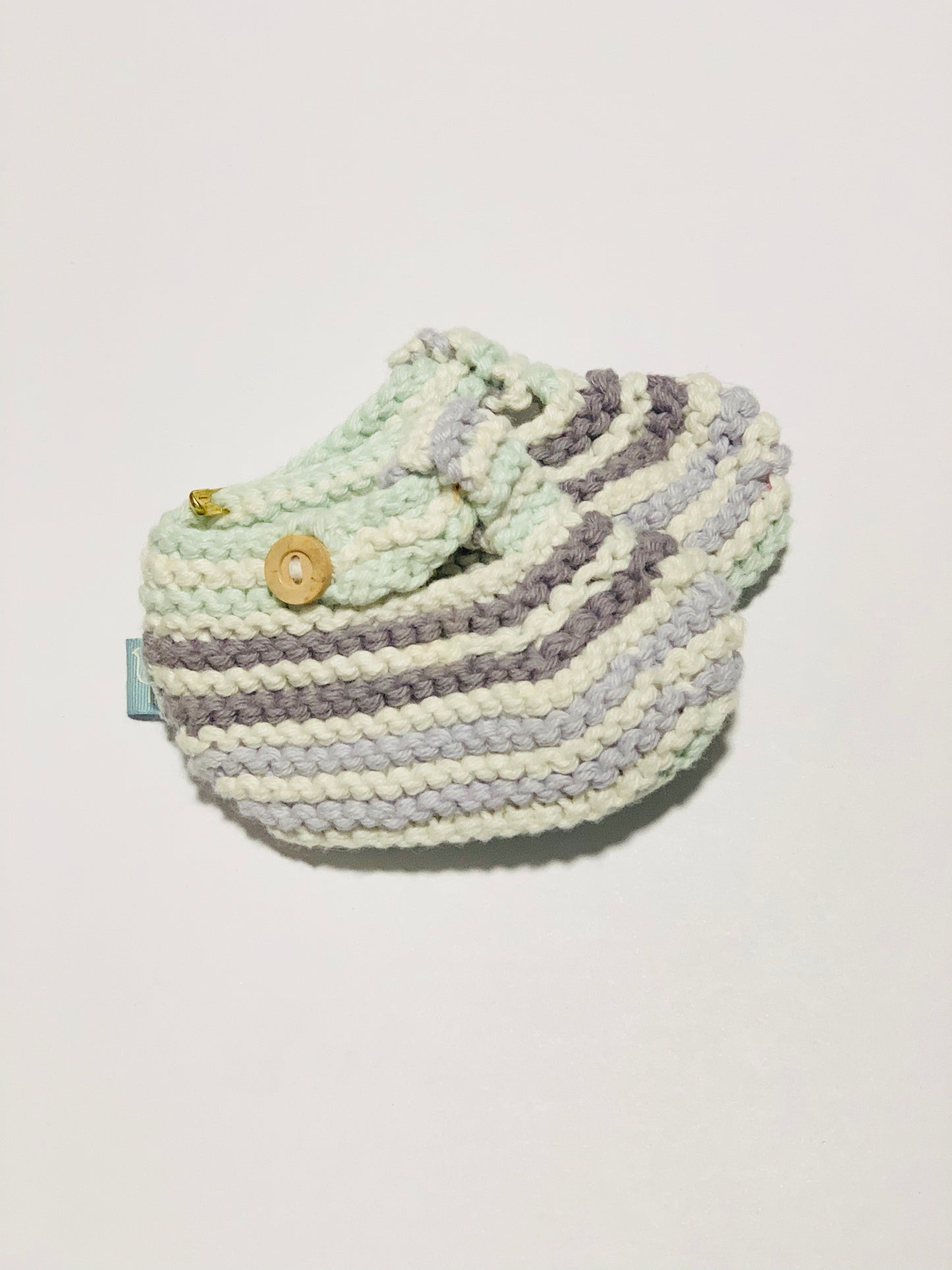 Cotton knit booties - size 0-3 months