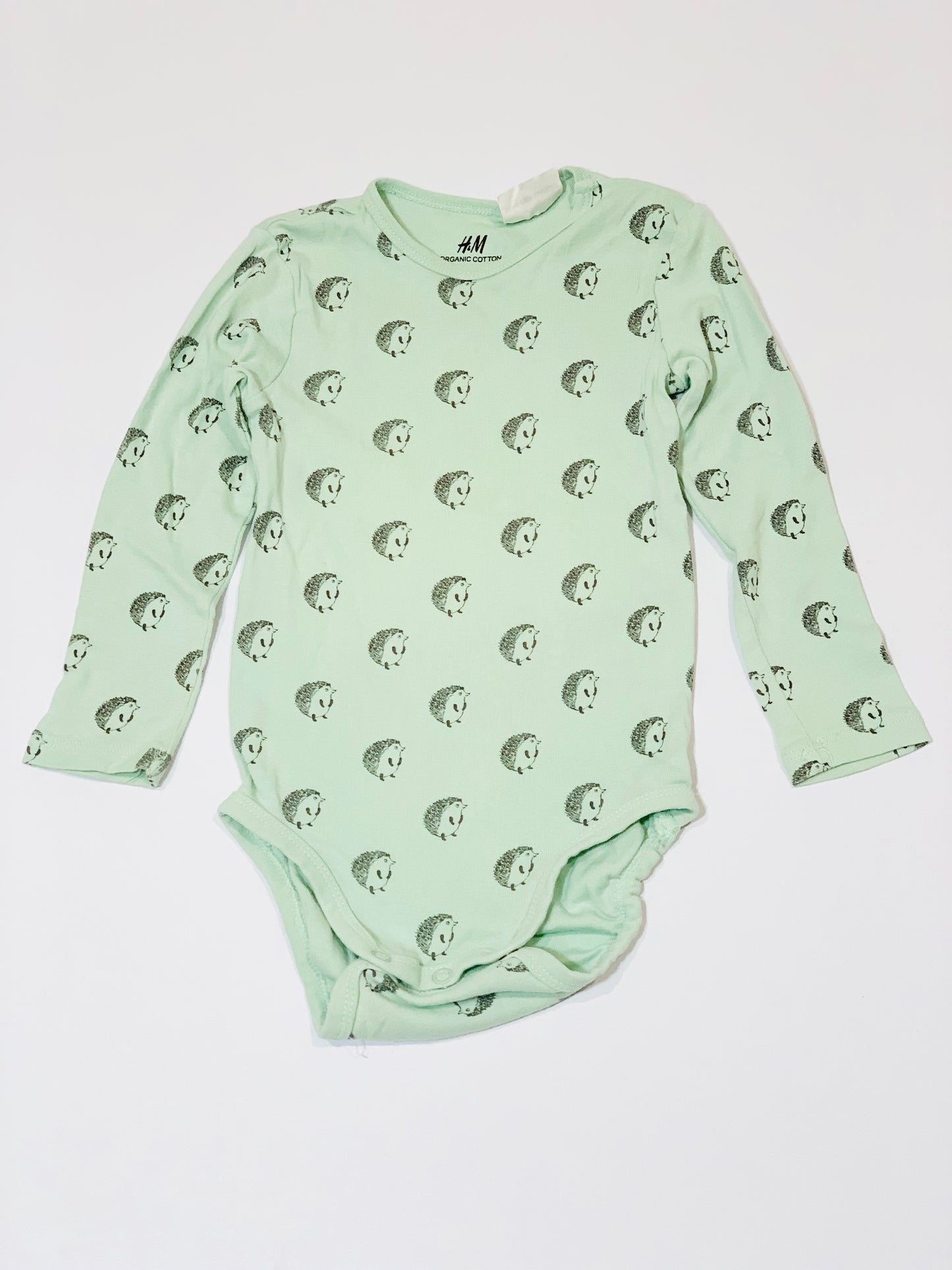 Green hedgehog bodysuit - Size 2